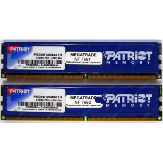 Память 1Gb (2x512Mb) DDR2 Patriot PSD251253381H pc4200 533MHz (Тольятти)